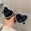 2025 Heart-Shaped Pearl Sunglasses: European & American Fashion for Women