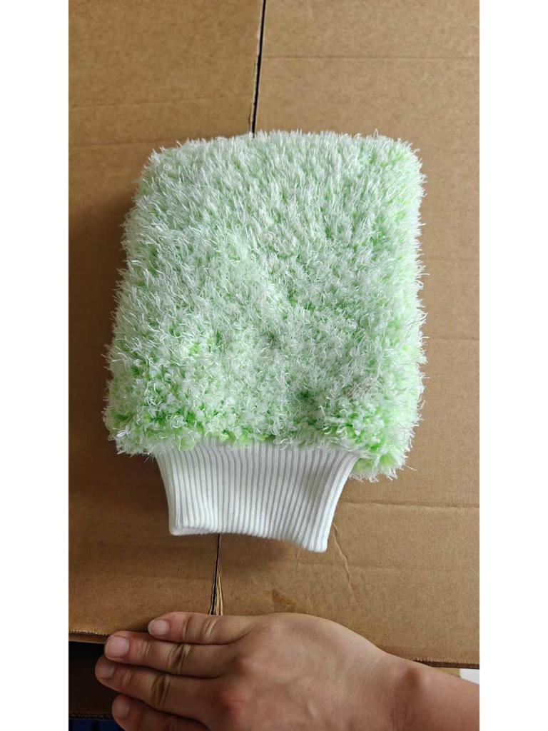 Car Beauty Microfiber Flocked Wash Gloves for Paint-Friendly Detailing