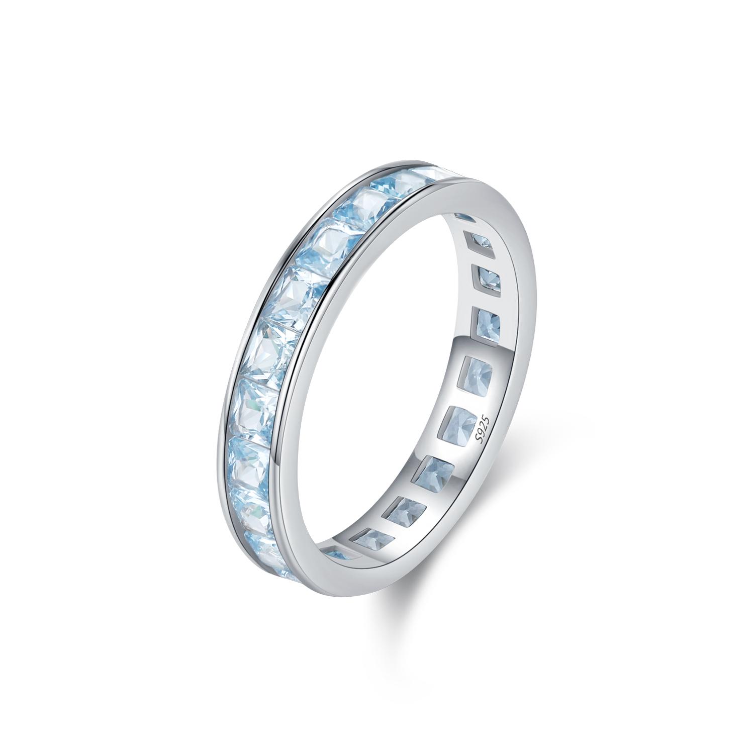 MODIAN 925 Silver Luxury Square Zirconia