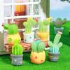 Simulation Cactus Succulent Potted Plant Micro Landscape Figurine Miniature Mini Ornaments Diy Home Desktop Decorations Crafts