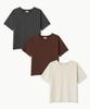 Leondi [2Pack] Rolling Round Crop Short Sleeve T-Shirt