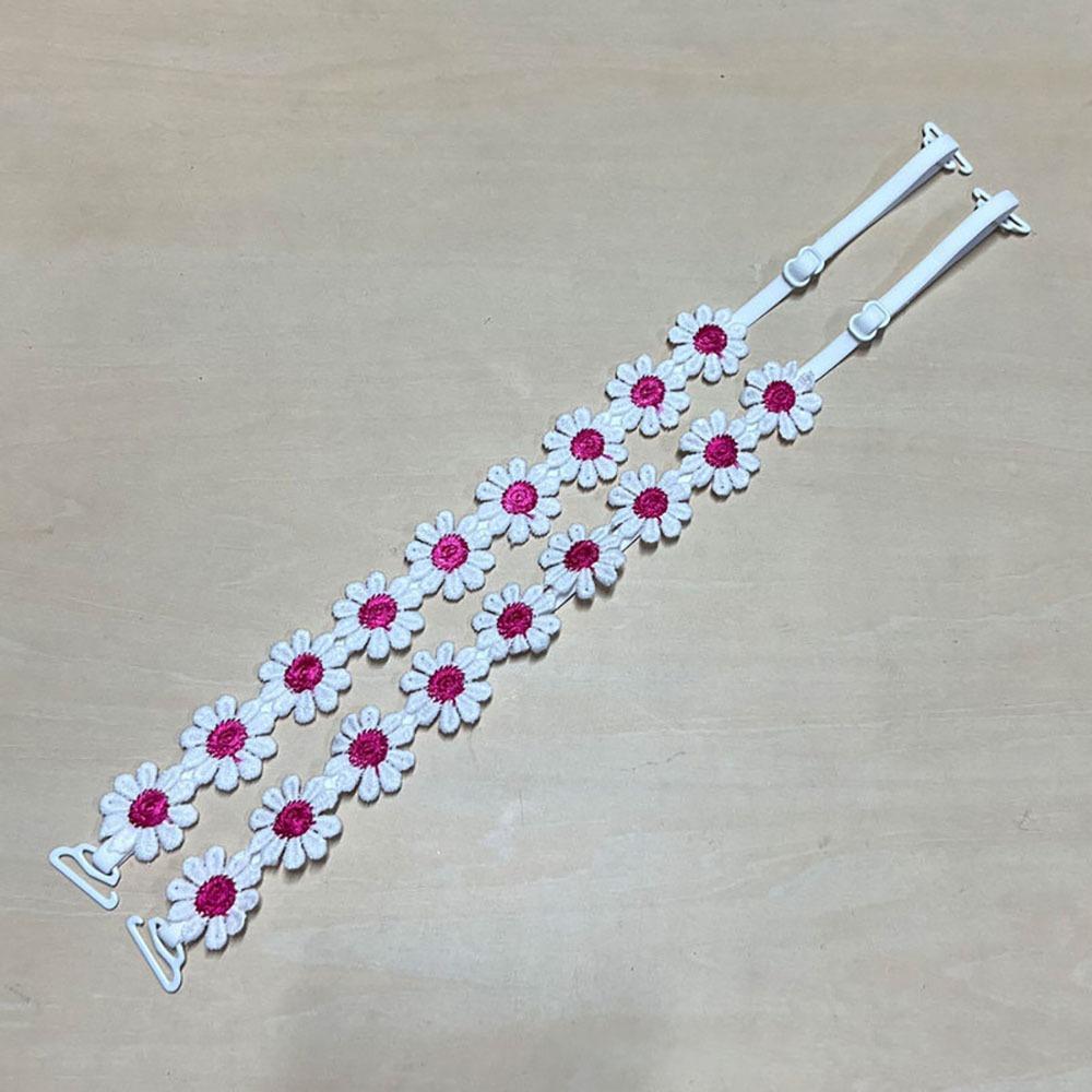 1 Paar Rutschfeste Gänseblümchen-Träger Abnehmbarer Schulterträger Langlebige Blumen-BH-Träger Frauen