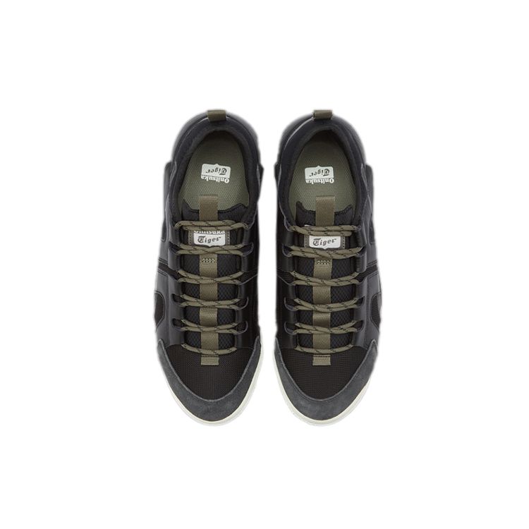 ONITSUKA TIGER Performove Tela Cuero Sintético Cómodo Ropa Deportiva Casual Duradero Zapatillas de Estilo de Vida de Caña Baja Unisex Zapatilla Negro 1183B897-002