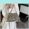 Vintage Metal Silver Hollow Out Crossbody Bag For Summer Womens Handcrafted Beaded Chain Bucket Purse