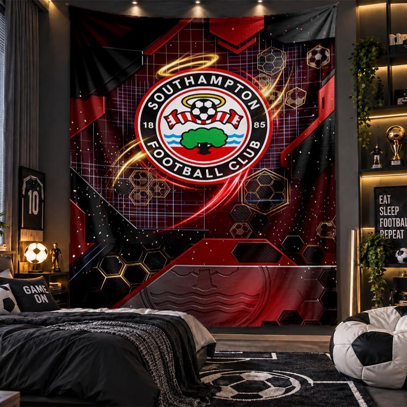 Wandbehang Tapisserie Southampton Fußball Druck Stoff für Wohnzimmer Schlafzimmer Heimdekoration