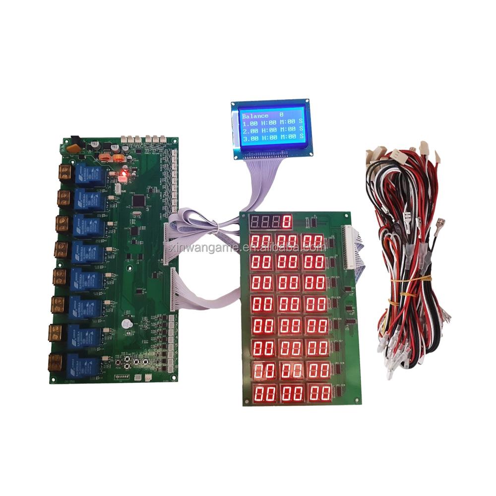Xinwa JY-258 8-Channel Universal Plug Relay Timer Board Coin Acceptor Time Controller Customizable for Wash Machine Vending