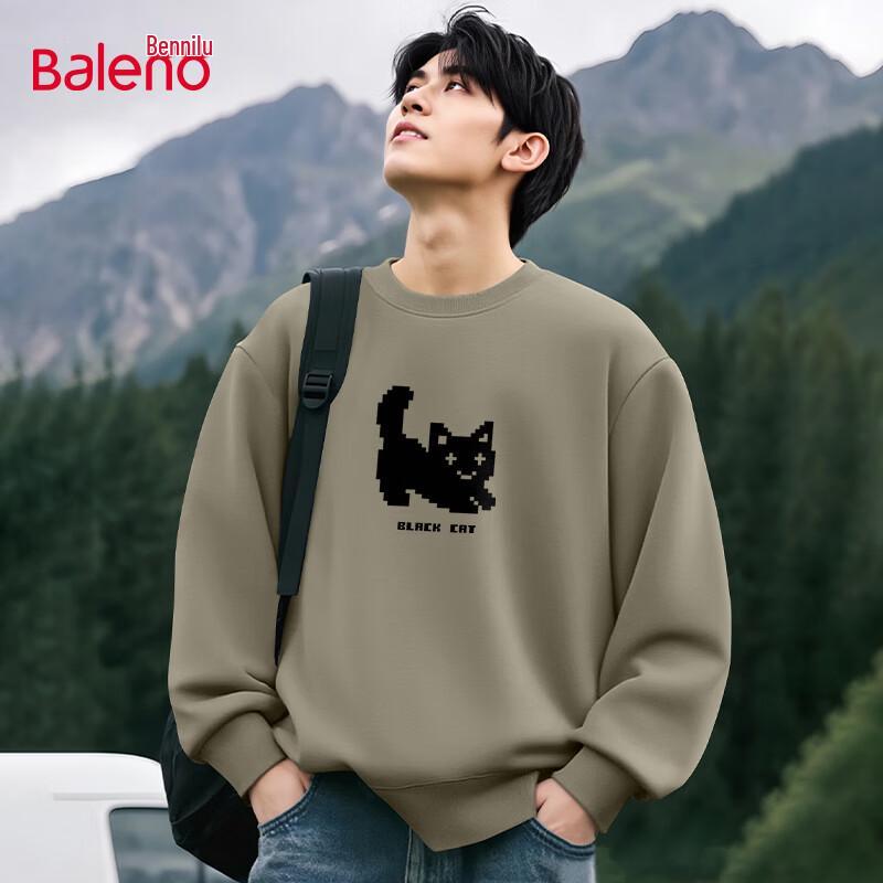 Baleno Men's Fleece-Lined Crewneck Sweatshirt