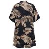 Summer Women's Printed Casual Vacation Style Cardigan And Shorts Set