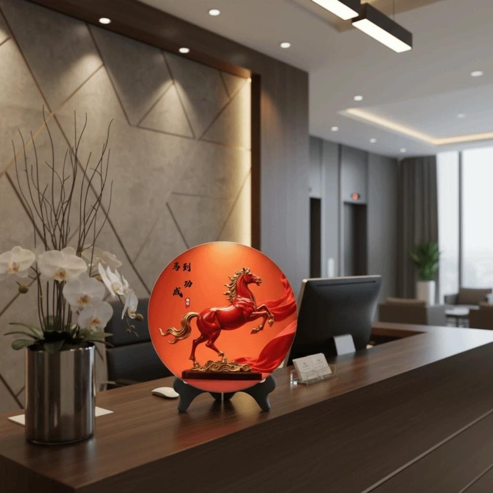 Horse Year Photo Frame Decorations Wooden Desktop Ornament Home Decor Home Decor Ornament  Office