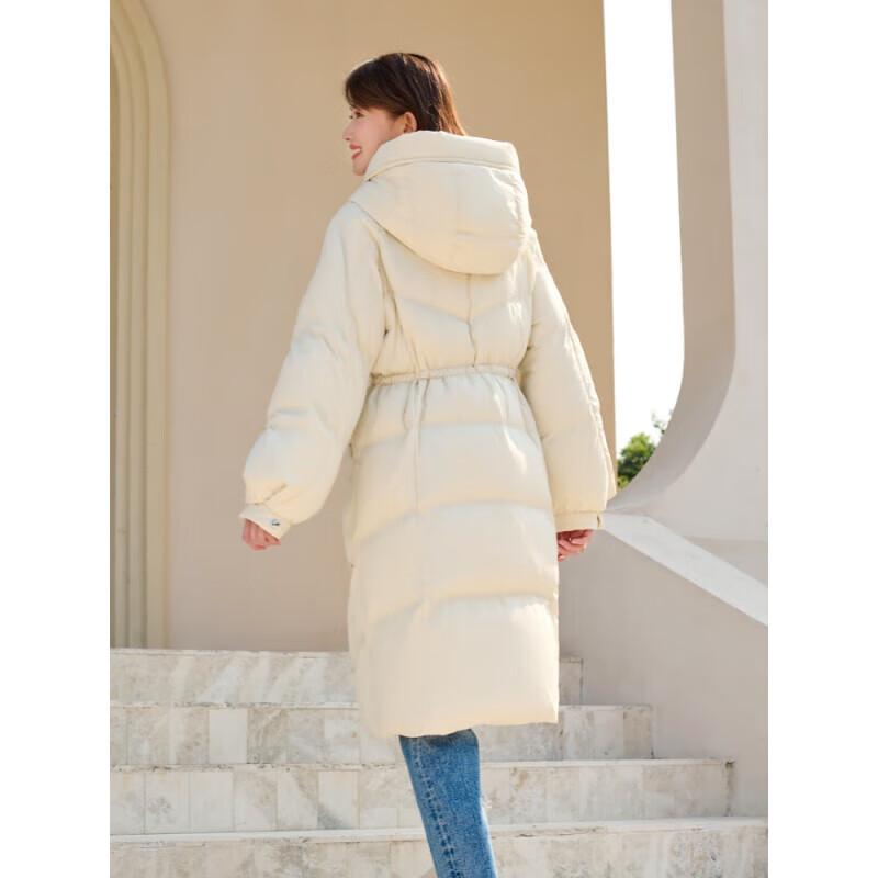 Tanboer Women's Long Hooded Down Jacket