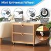 14Pcs 1inch PVC Furniture Casters with Brake Universal Heavy Trolley Wheel for Smooth Quiet Movement Easy to Install