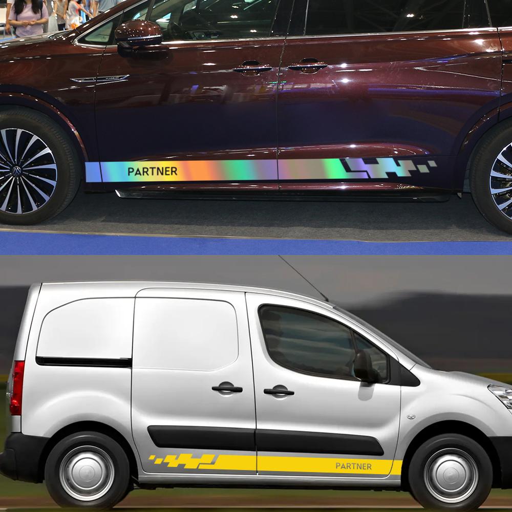 Car Stickers For Peugeot Partner Camper Cargo Van Parts Door Side Tuning Auto Accessories Racing Sport Graphics Vinyl Decals