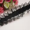 5Meters/lot 4cm Wide Black and White Ribbon Lace Discount Lace DIY Doll Clothing Accessories Decoration Pleated Lace