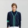 Onoff Men S Woven Color Block Cardigan Of2803ga Navy