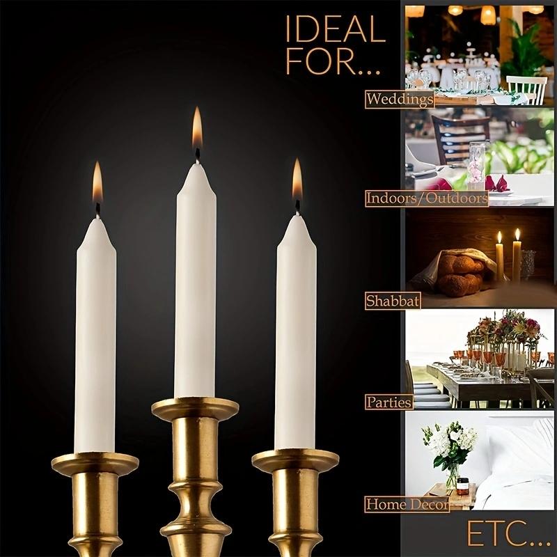 10Pcs Emergency Lighting Small Candles Household Cylindrical Candles Bar Western Restaurant Atmosphere Decoration