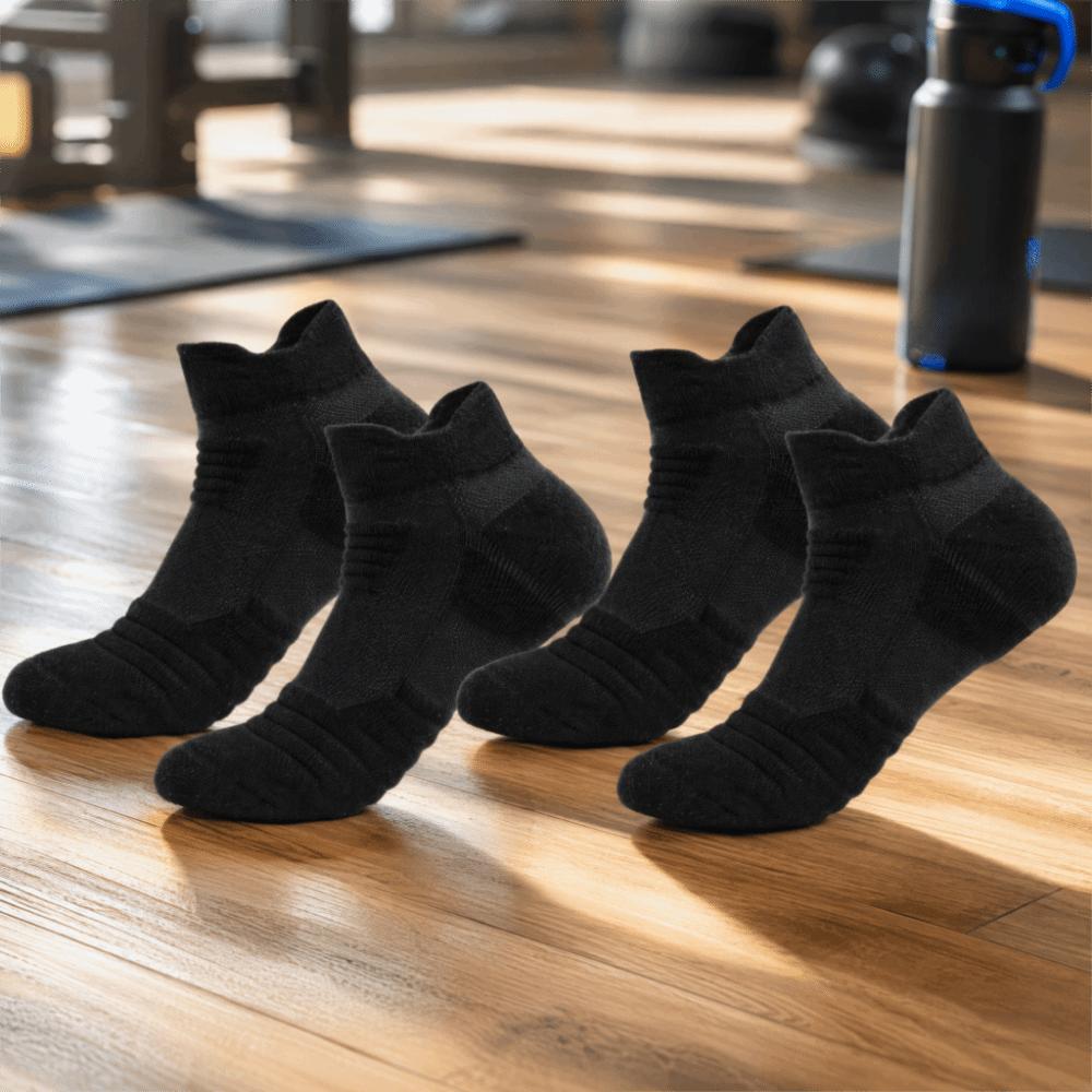 4pcs Breathable Sports Socks Shock Absorption Shock Absorption Socks Running Socks For Basketball
