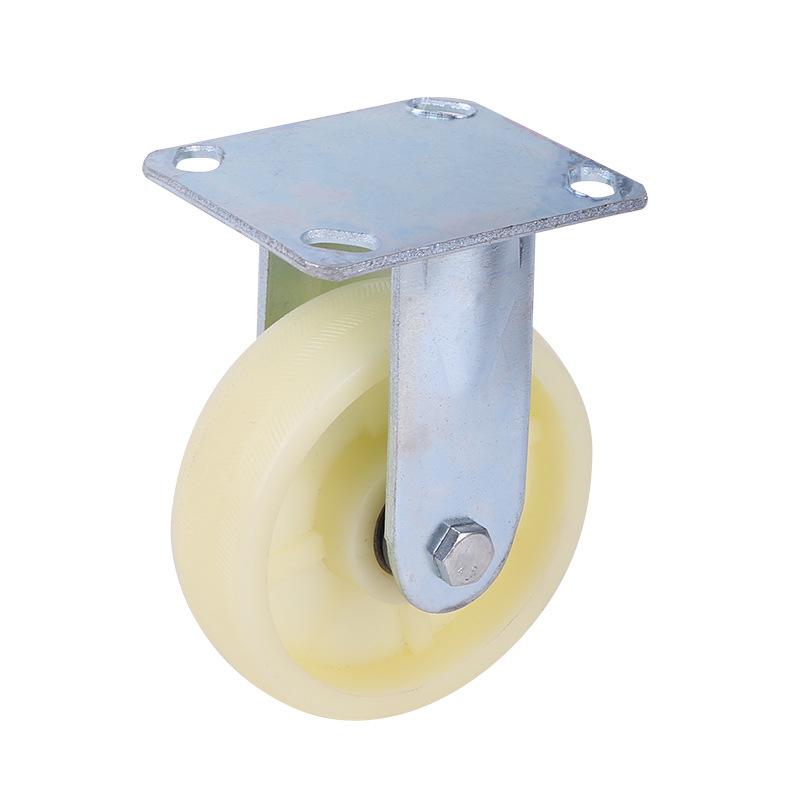 4" to 8" Heavy-Duty Nylon Casters - Double Bearing Swivel, Wear-Resistant Wheels for Trolleys