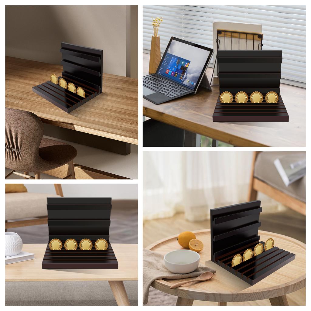 Coin Display Stand Solid Coin Table Top Display Rack Smooth Wood Coin Holder Versatile Coin Shelf Coin Case Stable Coin Rack NEW