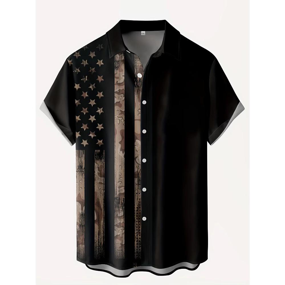 Men's Hawaiian Beach Resort Casual Shirt Summer Fashion Loose Weave Breathable Short-Sleeved Striped Print Loose Streetwear