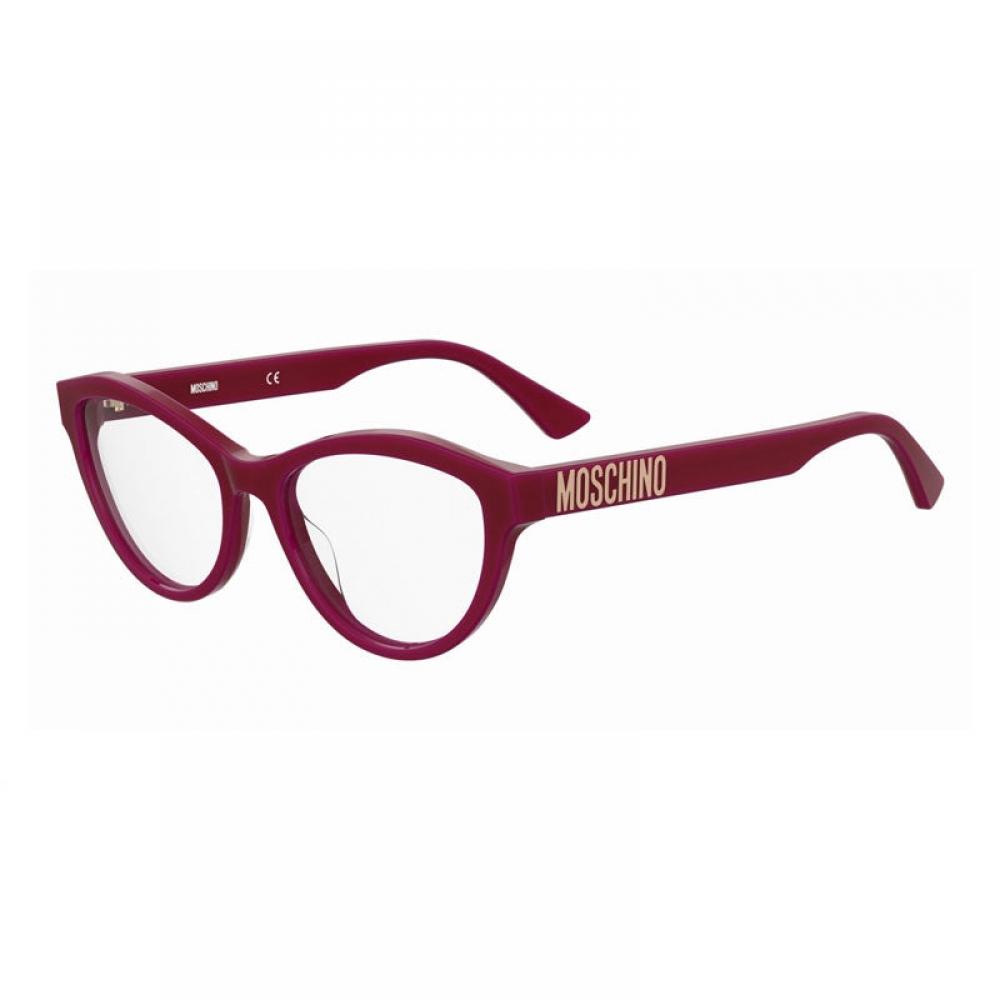 Moschino Cat Eye Full Rim Eyeglasses Red Frame And Clear Demo Lenses Model Mos