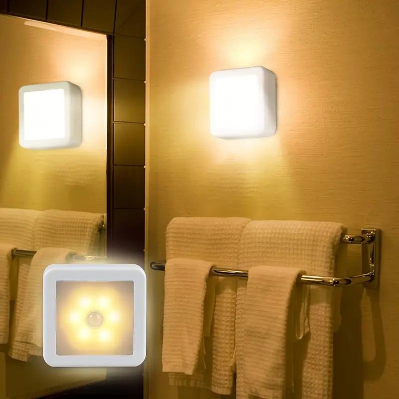 LED Night Light Motion Sensor with LED Light Lamps Night Light Wireless Lamp for Bedside Table Bedroom Bathrooms Corridors Kitchens Wardrobes