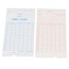 100 Pcs Time Card 7.09x3.27in Dual Sided Microcomputer Attendance Machine Card Employee Time Sheet for Company
