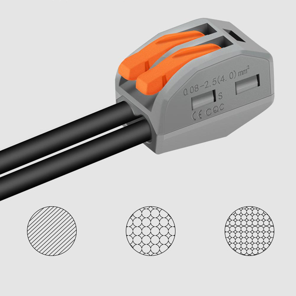 20 Stück PCT212 Verbinder Federklemmenblock 2-Wege Kabelverbinder