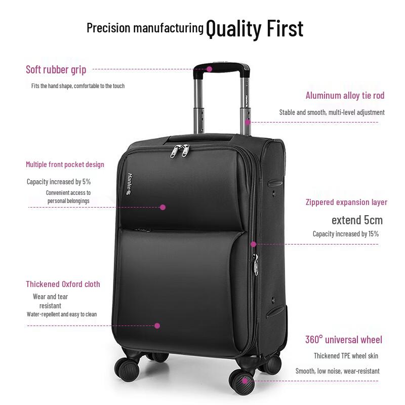 Bagage de voyage extensible Hank en softshell