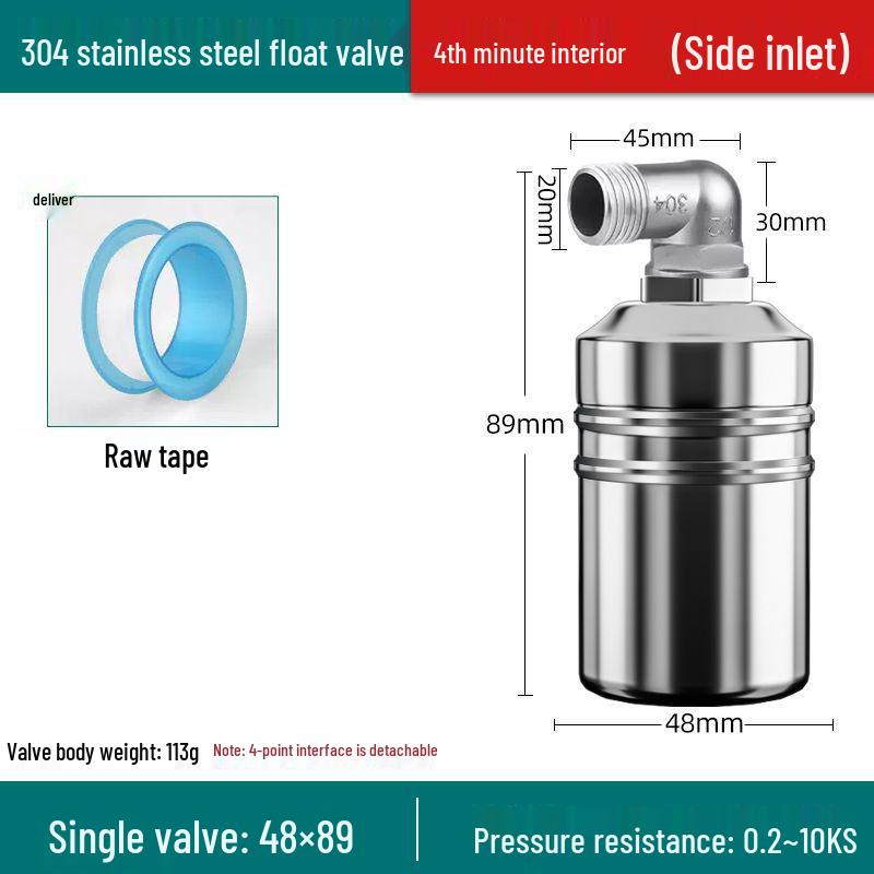 304 Stainless Steel Auto-Stop Water Float Valve for Tank Level Control