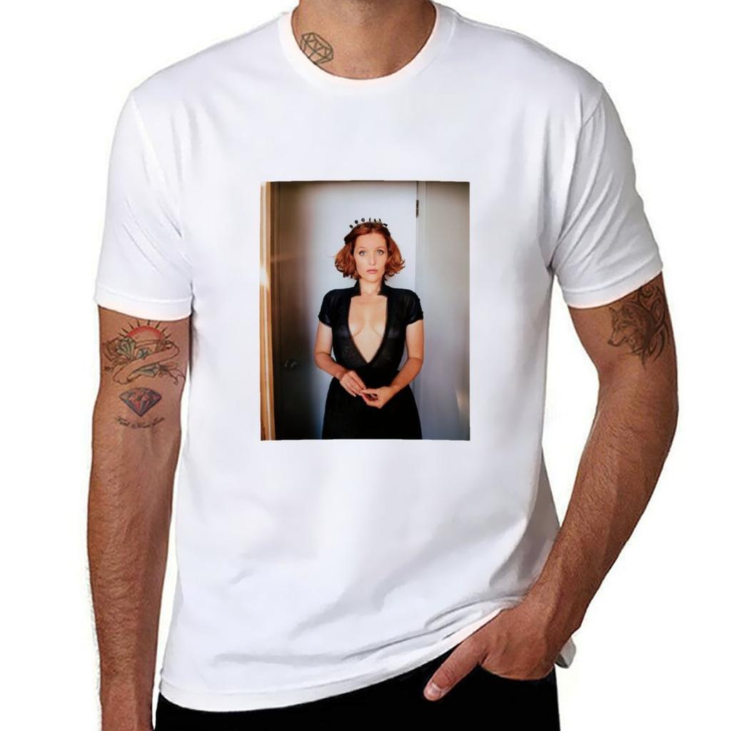 Gillian Anderson Tshirt Soft Basic Cotton Short Sleeve Tee