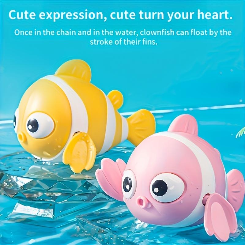 3Pcs Cute Wind-up Swimming Clownfish Bath Toys for Toddlers