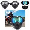 Adjustable Retro Full Face Mask Shield Goggles Glasses With Windproof And Anti-snow Blindness Features