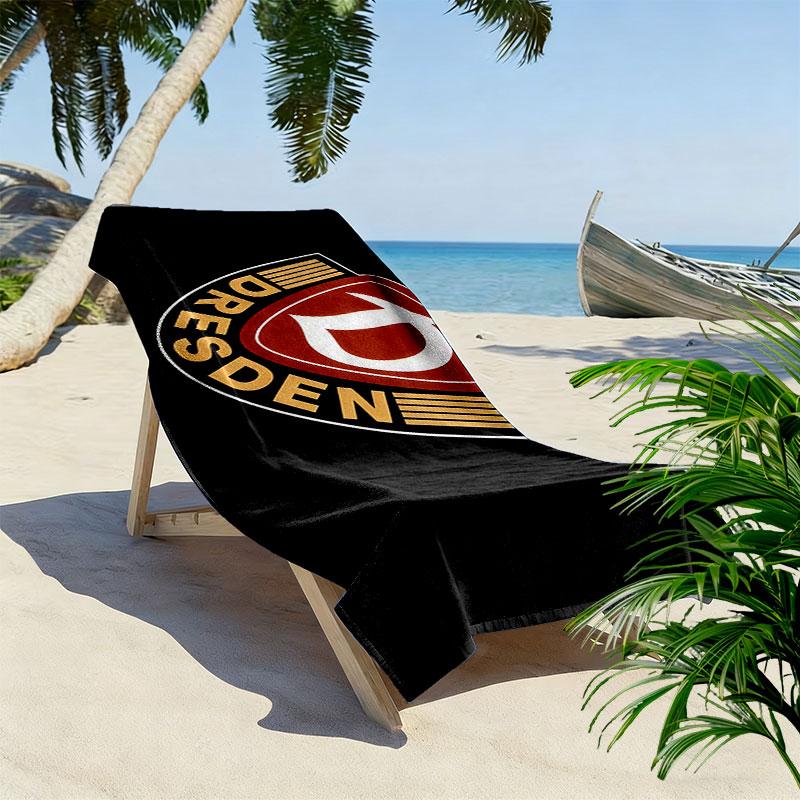 SG Dynamo Dresden logo Print Beach Towel, Large Soft Quick Dry Towel for Beach Camping Swimming