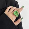 Metal Geometric Open Ring Adjustable Vintage Ring Personality Enamel Calla Flower Ring  Women