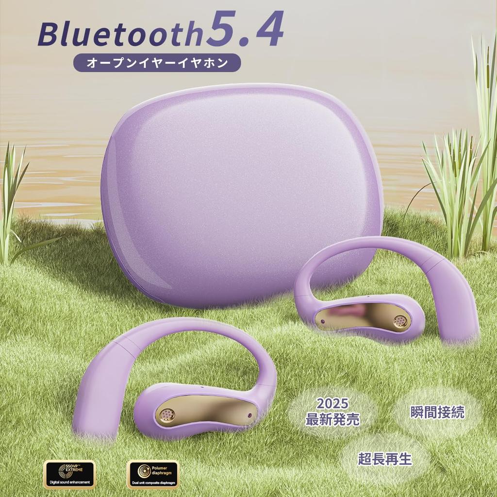 Bluetooth Earphones Latest Bluetooth Instant Sound Comfortable No Bone Conduction Air No Ear Sound Leakage Up to 60 Hours of LED IPX7 Fully Perfect