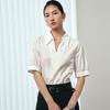 Sancai 2026 Summer Women's Relaxed Fit Lapel White Shirt