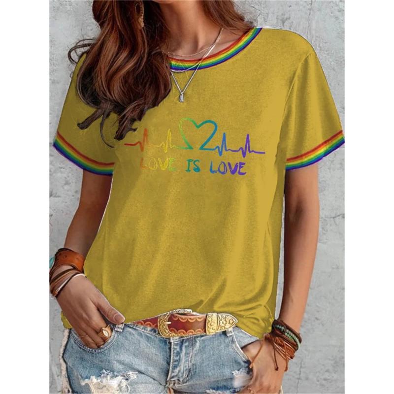 Fashionable women s crew neck short-sleeve 3D casual color-printed casual short-sleeve round-neck T-shirt XS