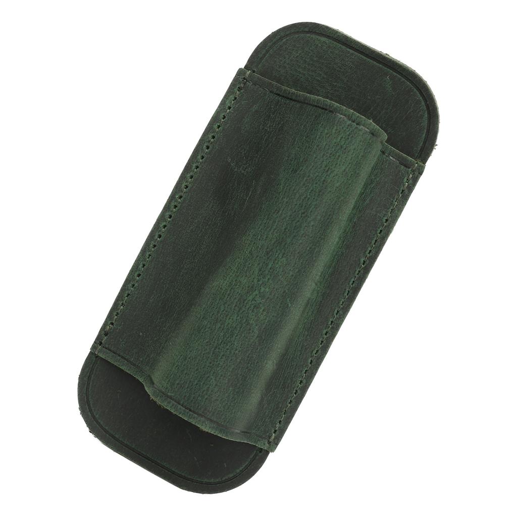 Knife Sheath Crazy Horse Leather Exquisite Craftsmanship Horizontal Stylish Knife Belt Holder for Gift Green