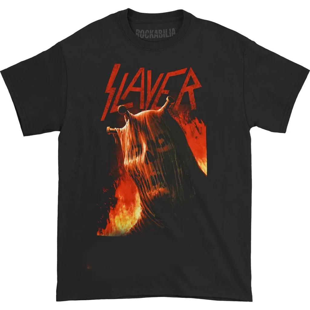 2024 Summer Fashion Men Print Slayer T Shirt O Neck Short Sleeve Band Casual T-shirt Oversize Loose American Street T-Shirt