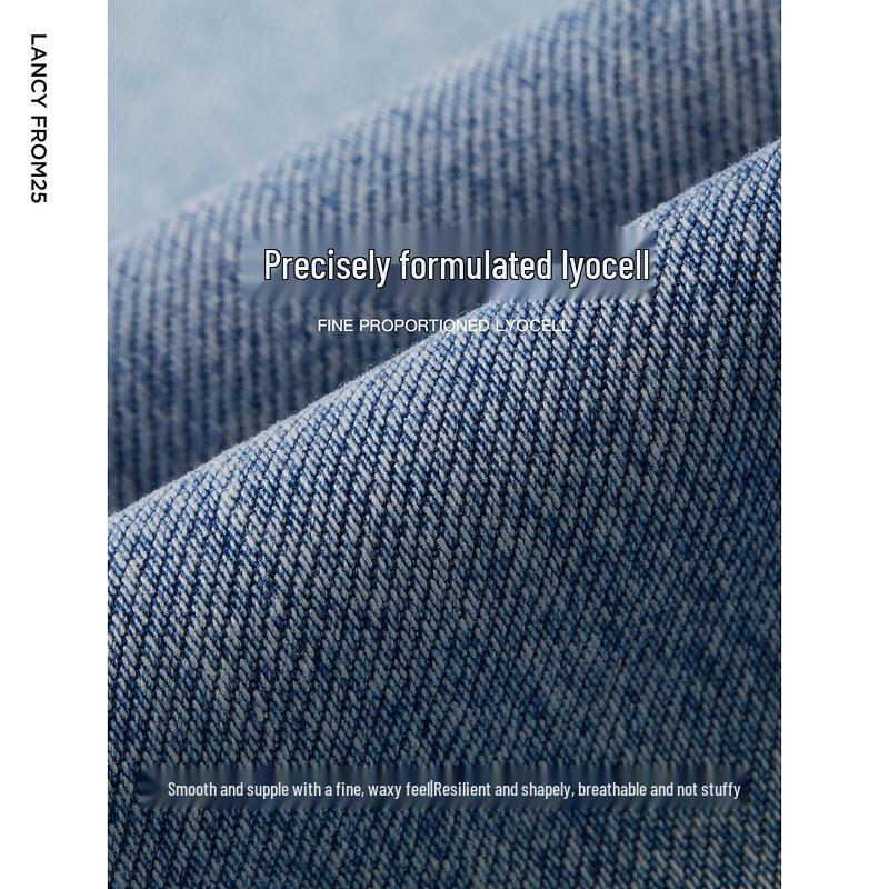 Langzi Retro High-Waist Straight-Leg Jeans