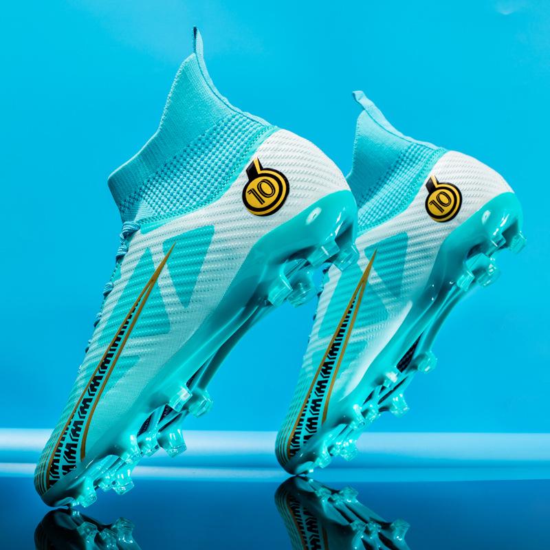 

Чоловічі бутси з високим верхом AG з довгими шипами, протиковзкі бутси для штучної трави для спорту, змагань та тренувань Size 33