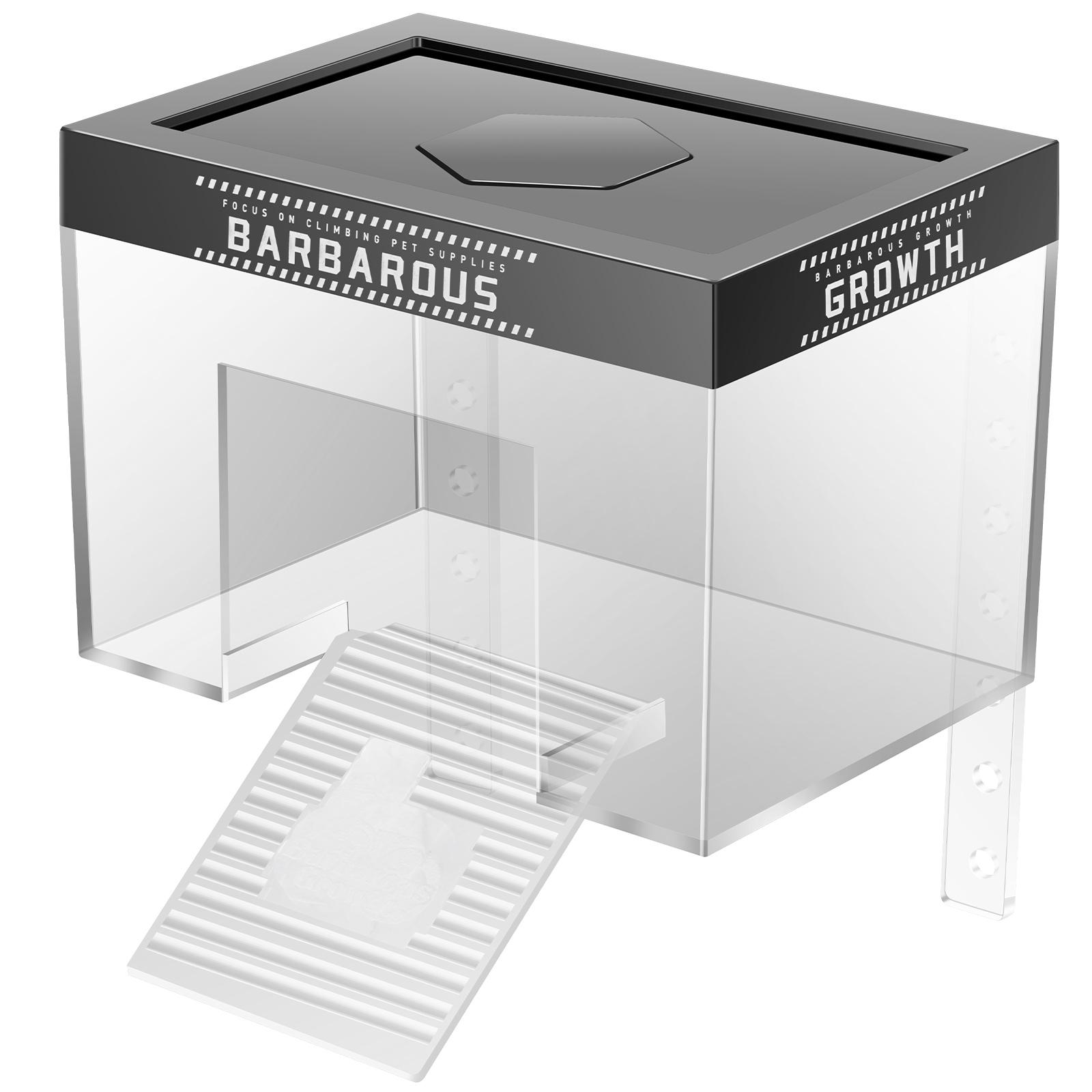 

Turtle Basking Platform with Lid and Nonslip Ramp Transparent Turtle Dock Island for Reptile Terrarium Aquarium Accessory прозрачный