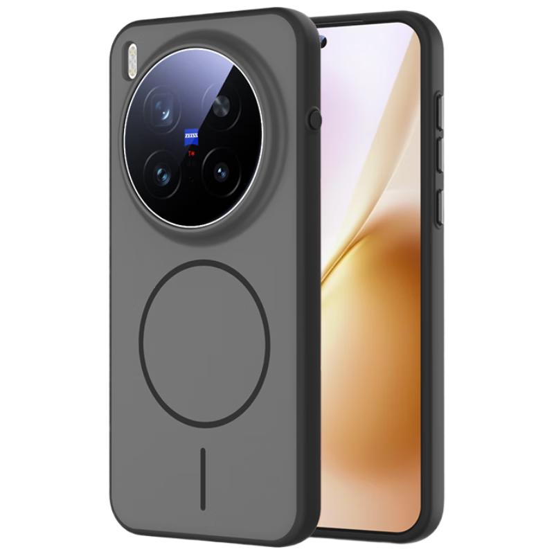 XYI Magnetic Charging Case for Vivo X300, Full Coverage Shockproof Anti-Fingerprint Protective Cover, Black, Unisex