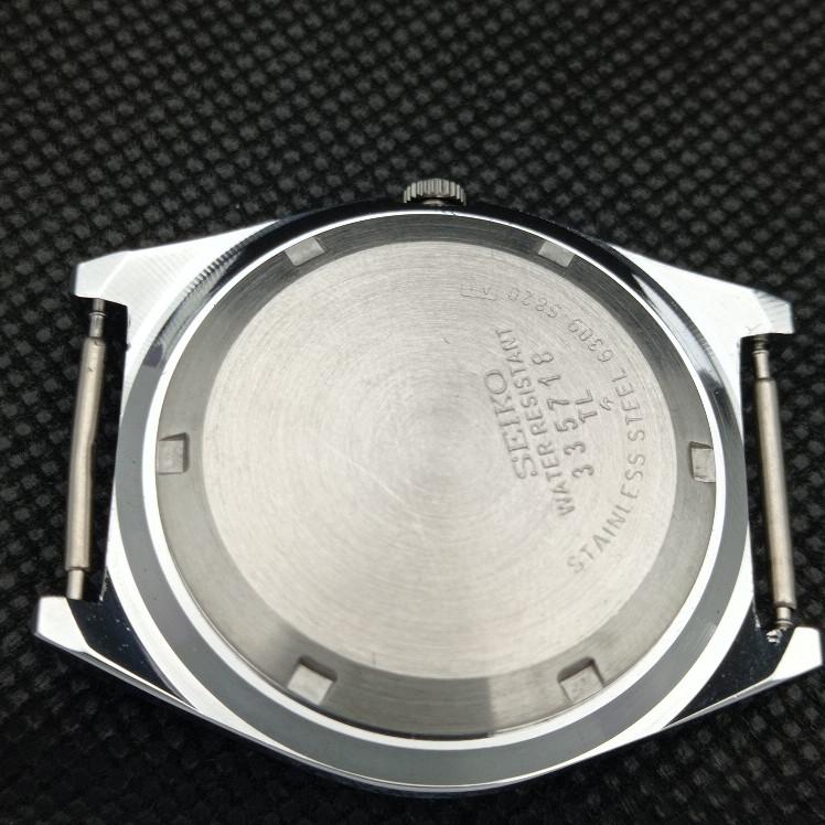 REFURBISHED VINTAGE SEIKO 5 AUTO 6309A JAPAN MENS D/D BLACK WATCH 593c-a314856-9 SKU593c-a314856