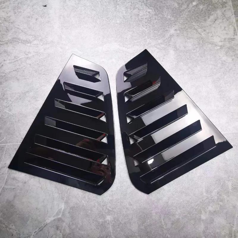 For VW Golf 7 7.5 MK7 MK7.5 GTI GTD TSI TDI R R-Line 2013-2020 Car Rear Side Window Louver Air Vents Windshield Decoration Cover Glossy Black