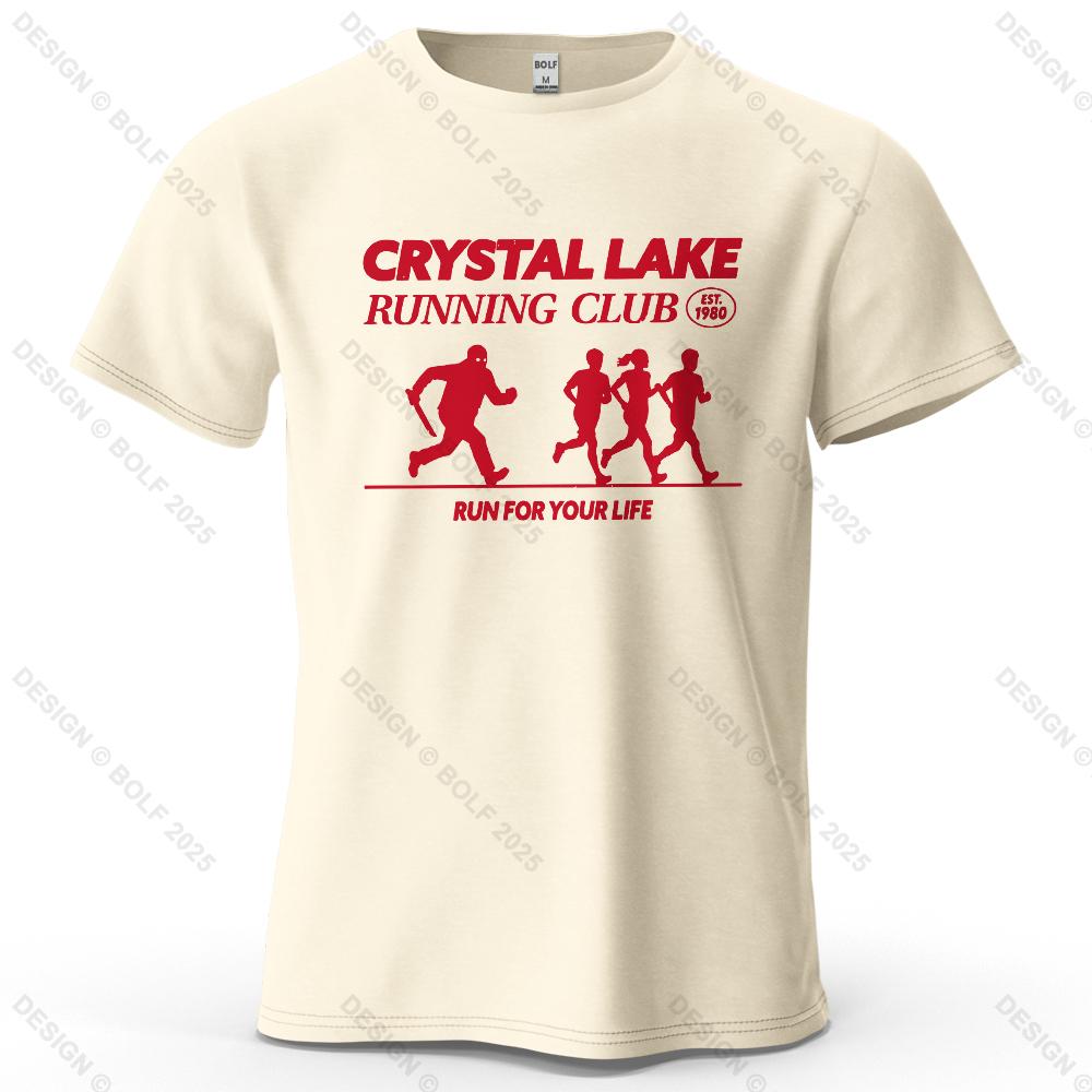 

Мужская футболка с принтом Crystal Lake Running 100% хлопок оверсайз спортивная забавная графическая футболка для женщин топы футболки повседневная уличная одежда 4XL