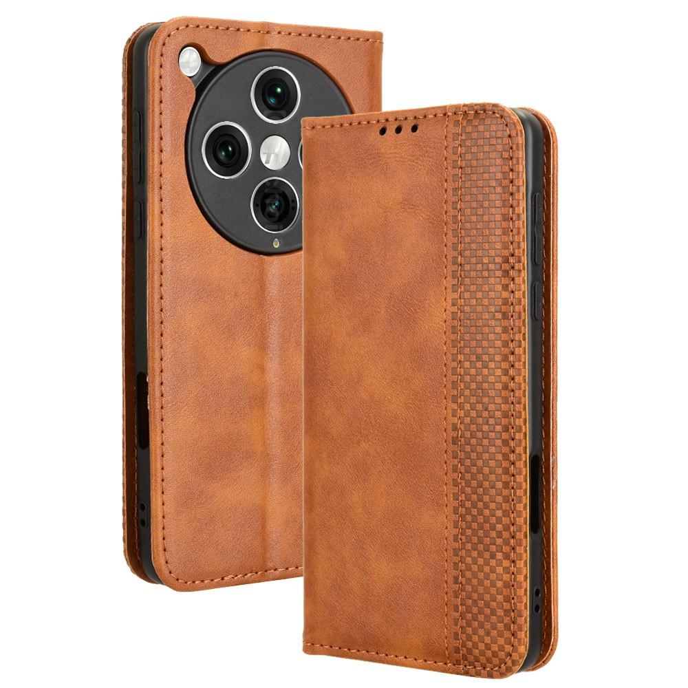 

For Oppo Find X8 Pro 5G Leather Case Wallet Stand Retro Texture Phone Cover D