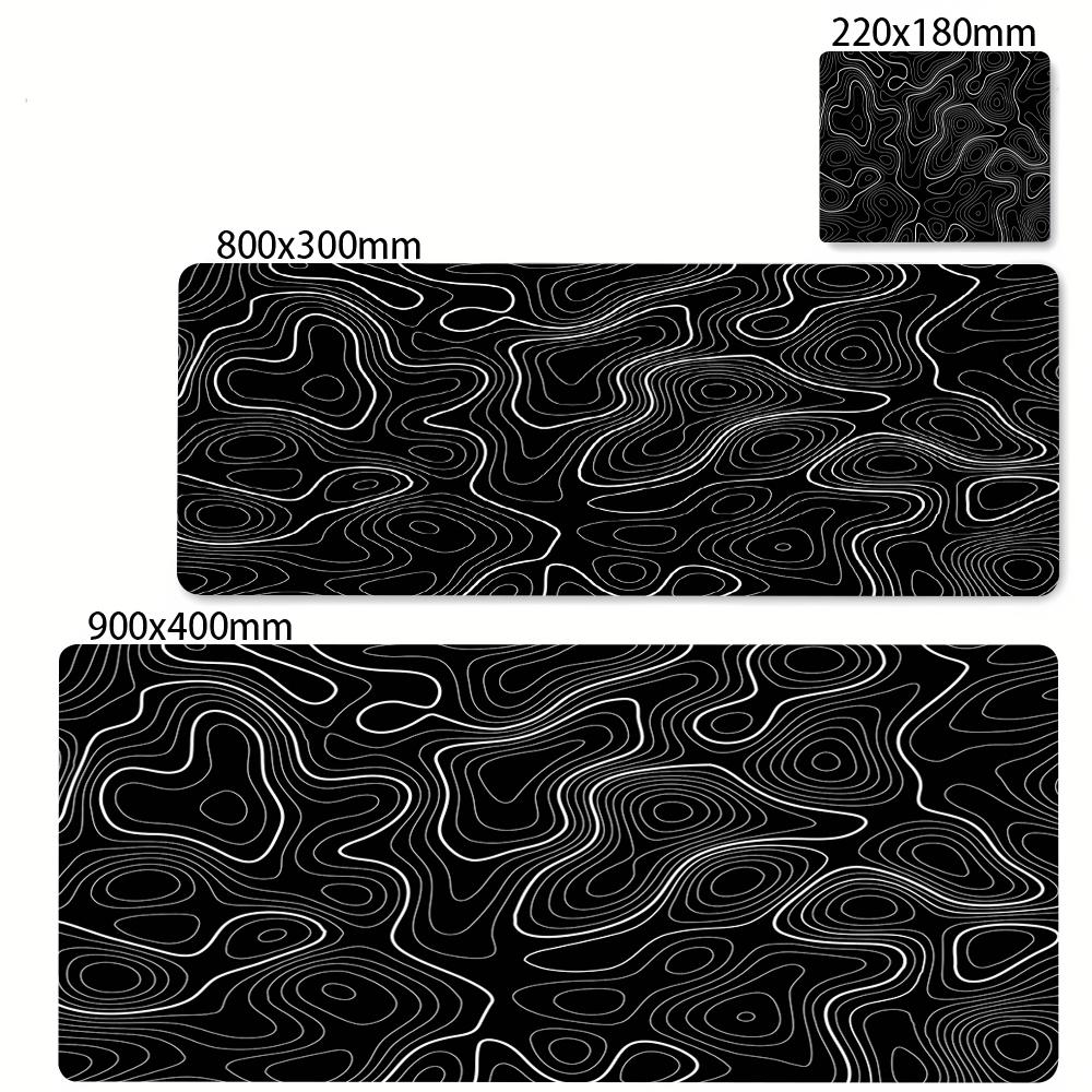 Large Black and White Art Mouse Pad Pc Gamer Mousepad Mat White Desk Mat Strata Liquid Mausepad Computer Keyboard Big Table Mat