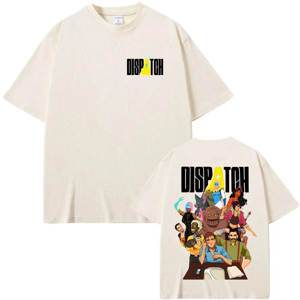 Dispatch Game Manga Style Game Logo Collage Funny Graphic Print Tee Men Women Cotton Comfortable High Quality Soft Oversized Top