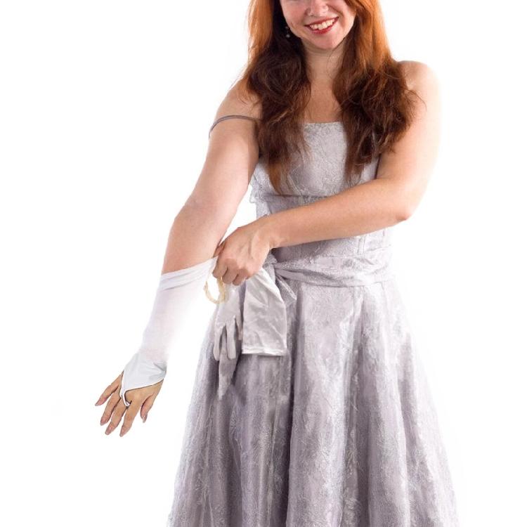 PU Leather Gloves for Formal Event Party Gloves Elegant NightClub Gloves Adult Stage Performances Fingerless Long Gloves